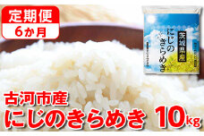 【定期便 6か月】令和6年産 古河市産にじのきらめき 10kg（5kg×2袋） | 米 こめ コメ 10キロ 定期便 精米 にじのきらめき 虹のきらめき にじきら 古河市産 茨城県産 贈答 贈り物 プレゼント 茨城県 古河市 直送 農家直送 産地直送 送料無料 国産 _DP47