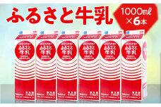 ふるさと牛乳1L 6本セット｜おいしい 牛乳 ぎゅうにゅう 栄養 国産 ヘルシー 給食 ドリンク ミルク みるく ギフト 贈答 贈り物 プレゼント お祝 ご褒美 記念日 記念品 景品 茨城県 古河市 _DT08