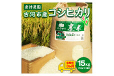 【定期便3か月】【新米】古河市産　コシヒカリ15kg【倉持農園】_AN06
