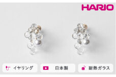 HARIO イヤリング ポラリス FP HAFP-PL-E｜耐熱 ガラス アクセサリー ハリオ 職人 繊細 フォーマル カジュアル きれいめ おしゃれ 20代 30代 40代 贈答 プレゼント ギフト 贈り物 お祝 ご褒美 記念品 _FU11 ※離島への配送不可