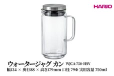 HARIO ウォータージャグ カン [WJCA-750-HSV] | 耐熱 ガラス HARIO ハリオ 食器 器 キッチン 日用品 キッチン用品 日本製 おしゃれ かわいい 便利 簡単 食洗器可 お茶 中国茶 紅茶 ハーブティ 贈答 プレゼント ギフト 贈り物 お祝 ご褒美 記念品 _FU44　※離島への配送不可