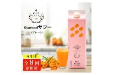 【定期便8カ月】サジー グアマラルサジー 1000ml　毎月1本8カ月コース｜サジージュース サジー シーベリー 沙棘 グアマラル 健康ドリンク 健康 美容 栄養 果汁 鉄分補給 栄養補給 健康食品 _DX27
