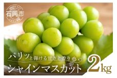 【 2025年 先行予約 】 シャインマスカット 2kg 石田ぶどう園 3房 ～ 5房 種なし ぶどう ブドウ 国産 果物 くだもの 大粒 葡萄 種無し フルーツ 2キロ 9月 10月 発送 秋 旬 品種 茨城県産 産地直送 産直 農家直送 冷蔵 茨城県 石岡市 (A02-015)
