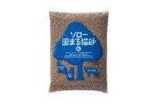 ソローの 固まる 猫砂 猫 トイレ砂 6リットル 6袋 消臭 吸水力 抗菌 ペット用品 天然素材 植物由来 間伐材 低粉塵 エコ 室内飼い (F06-002)