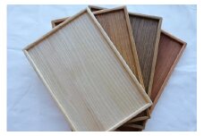 桐のトレー (S) 5枚 セット 桐製 木製 29cm 20cm 無垢材 防虫剤 漂白剤 不使用 天然木 桐材 国産 日本製 食器 雑貨 インテリア 水洗い できる 木製トレー クラフト おしゃれ 工芸品 カフェ 北欧 ウッドトレー キッチン雑貨 (F16-010)