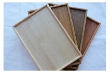 桐のトレー (L) 2枚 セット 桐製 木製 38.5cm 29cm 無垢材 防虫剤 漂白剤 不使用 天然木 桐材 国産 日本製 食器 雑貨 インテリア 水洗い できる 木製トレー クラフト おしゃれ 工芸品 カフェ 北欧 ウッドトレー キッチン雑貨 (F16-015)