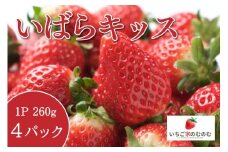 いちご いばらキッス 4p いちご家のむのむ イチゴ 苺 4パック 国産 果物 フルーツ くだもの 1月 2月 発送 冬 旬 産地直送 農家直送 産直 甘い デザート スイーツ 家庭用 贈答 贈答用 茨城 茨城県 石岡市 (A28-001)