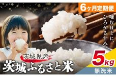 米 茨城 ふるさと米 無洗米 5kg 5kg×1袋 6回お届け 定期便《お申し込み月の翌々月から出荷開始》茨城県 結城市 米 国産 お米 おこめ お弁当 おにぎり【茨城県共通返礼品】