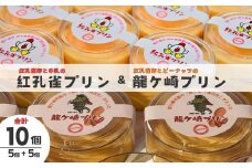 紅孔雀プリン5個と龍ケ崎プリン5個入り10個セット | プリン ぷりん 食べ比べ 味比べ ギフト 贈答用 プリン専門店 スイーツ お取り寄せ 内祝い 取り寄せ お取り寄せグルメ お歳暮 お祝い 厳選素材 洋菓子 お菓子 デザート おかし ご褒美 セット 新鮮 人気 卵 こだわり 濃厚 茨城県 龍ケ崎市