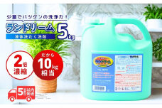 【選べる数量】濃縮洗濯洗剤 ランドリーム 5kg (5kg×1個) 業務用 詰め替え | 濃縮洗剤 洗濯 洗剤 液体 洗濯用洗剤 洗濯用 環境配慮 詰替え 詰め替え用 大容量 衣類洗剤 衣類用洗剤 液体洗剤 業務用洗剤 日常品 洗浄 エコ洗剤 泡切れが良い ランドリー 柔軟剤 店舗用 エコ すすぎ１回 節水 節約 茨城県 龍ケ崎市