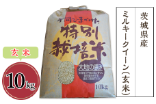 茨城県産 ミルキークイーン （ 玄米 ） 10kg 2週間以内発送【 米 お米 コメ 国産 下妻市 】