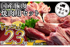 国産豚肉 焼肉用セット 2.3kg （ 小分け 真空包装 ）【 下妻工場直送 】【 豚肉 パック  小分け  焼肉 サムギョプサル 豚トロ 便利 国産 料理 ポーク ぶたにく 国産豚 マルリン 】