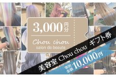 美容室 Chou chou ギフト券 （ 3,000円分 ）【 美容室 美容院 美容体験 ヘアサロン ヘアカット 利用券 ギフト券 美容 髪 シャンプー トリートメント ヘアスタイル 】