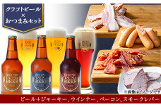 【 クラフトビール × おつまみセット 】ビール 3本 ジャーキー ウインナー ベーコン スモークレバー【 ビール クラフトビール ポークジャーキー 手作りジャーキー 飲み比べ ソーセージ スライスベーコン ベーコン スモークレバー レバー 宅飲み おつまみセット ビール飲み比べ おつまみ 】