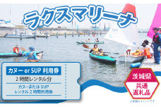 【 茨城県共通返礼品 / 土浦市 】カヌー または SUP レンタル2時間利用券 【 体験 チケット アウトドア スポーツ 】