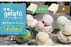 選べる特製ジェラート 1L x 2個 [ メロン ] [ 栗 ] 【 アイス ジェラート アイスクリーム デザート スイーツ 組み合わせ自由 業務用 バルク 】