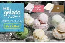選べる特製ジェラート 1L x 2個 [ いちごミルク ] [ 栗 ] 【 アイス ジェラート アイスクリーム デザート スイーツ 組み合わせ自由 業務用 バルク 】