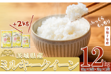 【 先行予約 】【 12月出荷分 】 令和7年産 新米 茨城県産 ミルキークイーン 12kg ( 5kg × 2袋 + 2kg × 1袋 )【 米 お米 白米 茨城県産 ごはん こめ 国産 ミルキークイーン ふっくら もっちり 12kg 10kg 2kg 】