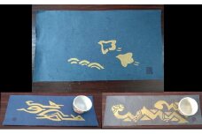 染色作家石山修デザイン型染和紙3枚マット