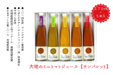 大地のミニ トマトジュース（サンパレット）5本 セット ミニトマト ジュース 果汁 飲料 170ml×5本セット