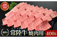 【茨城県共通返礼品】茨城県産 常陸牛 霜降り 焼肉用 400g