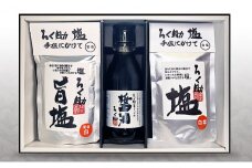 ろく助塩　醤油セット食塩 塩 醤油 セット 食塩 国産  干椎茸 昆布 干帆立貝 うま味 プラス 旨み 調味料 白塩 ソルト お弁当 出汁 お醤油 しょうゆ お料理