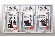ろく助塩　３種セット 塩 旨塩 ３個 セット  干椎茸 昆布 干帆立貝 うま味 プラス 旨み 調味料 白塩 ソルト お弁当 出汁 塩コショー 胡椒 食塩 あら塩