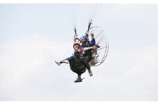 モーターパラグライダータンデム体験フライト常総市プチ横断コース