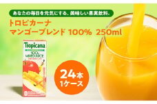 トロピカーナ 100％ マンゴーブレンド 250mlLLスリム×24本 【ジュース 飲料 フルーツ 紙パック 贈答品 贈り物 】