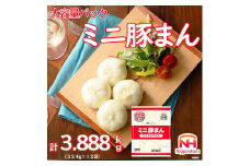 ひとくちサイズのミニ豚まん大容量パック 計3888kg （324g×12パック） ※沖縄県・離島への配送不可