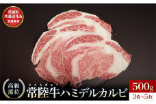 【茨城県共通返礼品】茨城県産 ハミデルカルビ500g | カルビ かるび カブリ 部位 ゲタ 中落カルビ リブ芯 リブ巻き 希少部位 高級部位 リブロース 牛肉 牛 大きい とろける 甘み はみでる 食卓 バーベキュー BBQ パーティー】