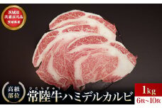 【茨城県共通返礼品】茨城県産 ハミデルカルビ1㎏ ｜ カルビ かるび カブリ 部位 ゲタ 中落カルビ リブ芯 リブ巻き 希少部位 高級部位 リブロース 牛肉 牛 大きい とろける 甘み はみでる 食卓 バーベキュー BBQ パーティー】