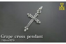 Grape cross pendant