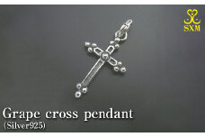Grape cross pendant