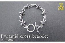Pyramid cross bracelet