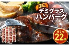 【2月発送】直火焼 デミグラスソース ハンバーグ 22個セット（計3kg超え）｜ハンバーグ 温めるだけ デミグラス 日本ハム 冷凍 個包装 簡単調理 湯煎 ハンバーグ 湯せん レトルト 惣菜 おかず 