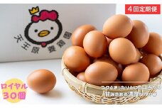 【定期便】4回定期 【天王原のたまご】 ロイヤル卵 30個入り  定期便 たまご 卵