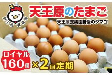 【定期便】2回定期 【天王原のたまご】 ロイヤル卵160個入り【定期便 2回定期便 セット たまご 卵 玉子 タマゴ 濃厚  ハリ 弾力 ボリューム 甘味 旨味 卵黄 風味 生 コク 甘味 卵かけご飯 卵焼き 目玉焼き オムレツ 茶碗蒸し お菓子作り パンの材料】