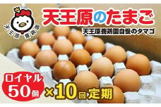 【定期便】10回定期 【天王原のたまご】 ロイヤル卵50個入り【定期便 10回定期便 セット たまご 卵 玉子 タマゴ 濃厚  ハリ 弾力 ボリューム 甘味 旨味 卵黄 風味 生 コク 甘味 卵かけご飯 卵焼き 目玉焼き オムレツ 茶碗蒸し お菓子作り パンの材料】