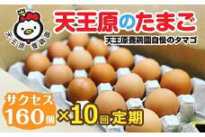 【定期便】10回定期 【天王原のたまご】 サクセス卵160個入り【定期便 10回定期便 セット たまご 卵 玉子 タマゴ 濃厚  ハリ 弾力 ボリューム 甘味 旨味 卵黄 風味 生 コク 甘味 卵かけご飯 卵焼き 目玉焼き オムレツ 茶碗蒸し お菓子作り パンの材料】