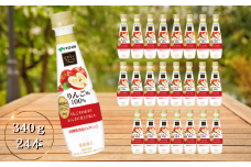 ビタミンフルーツ りんごMix 100%　340g×24本【りんごジュース 果汁 林檎 果物 贈答 お取り寄せ セット プレゼント 安心 品質 香料 無添加 甘み 酸味 茨城県 常陸太田市 伊藤園】