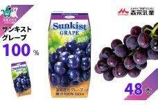 【サンキスト果汁100％ジュース】グレープ 200mL×24本 × 2箱 計 48本 | 茨城県 常陸太田市 ジュース フルーツ 飲み物 グレープ ぶどう 赤ぶどう 白ぶどう 果汁100％ 濃厚 すっきり 美味しい さわやか 甘み 香り フルーティー フレッシュ 人気 贈答品 ギフト 父の日 お中元