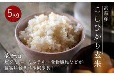 【令和6年度産】高萩市産 コシヒカリ 玄米 5kg 米 こしひかり こめ コメ  ごはん ご飯 お米 おこめ 茨城県 高萩市