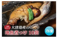 【期間限定】【内容量倍増】大津港産の地魚煮つけ10袋（魚種おまかせ）（AA211）
