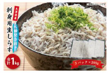 【先行予約】【訳あり】瞬間冷結！刺身用生しらす【大津港産】（AA212）