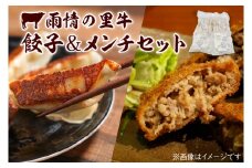 雨情の里牛餃子・メンチセット【ブランド牛 国産 惣菜 冷凍餃子 ギョウザ ぎょうざ メンチカツ】(BL207)