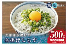 大津港水揚げの釜揚げしらす　500g(250ｇx２ﾊﾟｯｸ) (AS208)