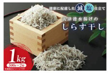 AS206　大津港水揚げのしらす干し　1kg(500ｇx２箱)
