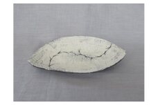 【おうちで陶炎祭】　草紋半月皿　「新井倫彦」作【笠間焼】