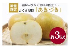 さくま梨園 あきづき 梨 果物 フルーツ 旬 3kg ギフト 贈答用 茨城県 笠間市